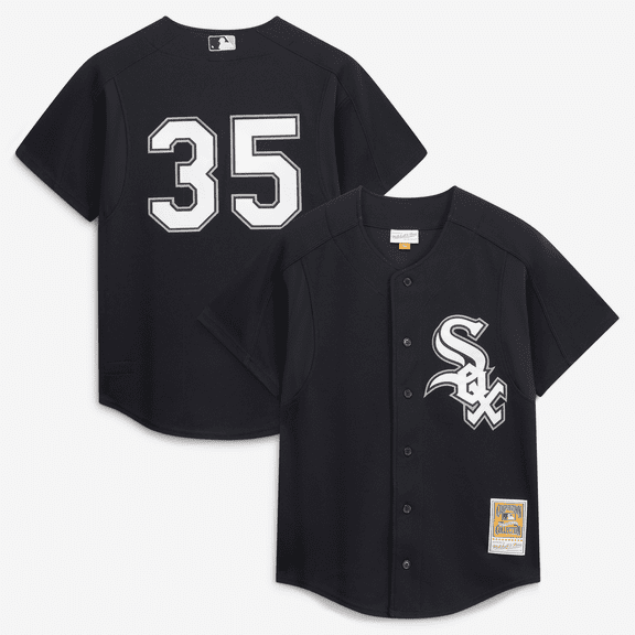 Men's-Mitchell & Ness Frank Thomas Black Chicago White Sox Authentic Batting Practice Jersey