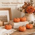 thumbnail image 7 of Mini Artificial Pumpkins 5 Pack, Orange Foam Pumpkins, Small Fall Table Decorations for Thanksgiving Halloween Mantel Tray Bowl Home Decor, 2.7*1.9in, 7 of 7