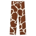 thumbnail image 4 of Giraffe Pattern Winter Female Pants Flannel High Waist Women Pants Lady Warm Straight Leg Plush Trousers, 4 of 7