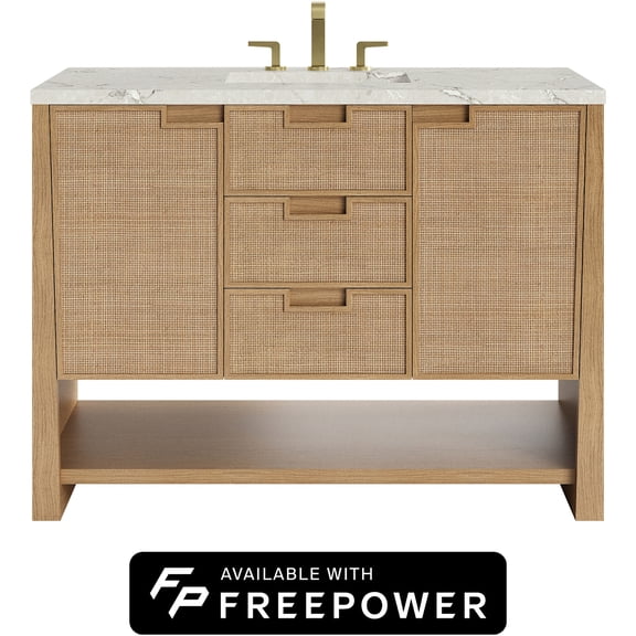 James Martin Vanities D225-V48-SSO-FVSL Solene 48" Free Standing Single Basin Oak Wood