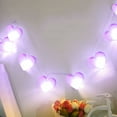 thumbnail image 4 of MSJUHEG Led Strip Lights Led Lights For Bedroom 1.5M 10 Lights Led Light String Led Fabric Heart Room Decoration Light Romantic Confession Led Lights Purple, 4 of 9