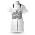 thumbnail image 4 of Dragonfly Apron, Detailed Sketchy Outline Top View of Winged Insect Graphic, Unisex Kitchen Bib with Adjustable Neck for Cooking Gardening, Adult Size, Charcoal Grey and White, by Ambesonne, 4 of 4