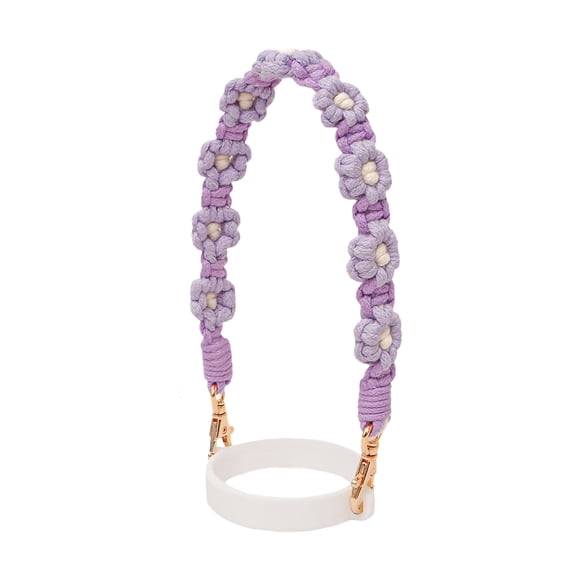 Correa para botella de agua, soporte para flores hecho a mano, cordón para vasos, accesorios compatibles con botellas de 16 y 40 oz.