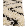 thumbnail image 4 of Unique Loom Ruth Trellis Shag Rug ,Rectangle,9' 0" x 12' 0" White and Black Modern Trellis Living Room Bed Room Dining Room, 4 of 4