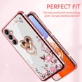 thumbnail image 4 of nancheng Kickstand Rose Slim Cell Phone Case with Phone Strap for Samsung Galaxy A14, Rose, 4 of 7