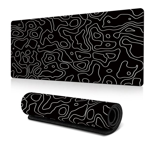 Alfombrilla de ratón grande para juegos, 900 x 400 mm, diseño de camuflaje morado, para chica, regalo, dibujos animados abstractos, XXL, para ordenador, PC, gamer, alfombrilla de ratón para escri