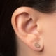 thumbnail image 2 of Aretes de oro 14k GIALLO Broquel Hojitas de oro amarillo brillante con circonias, 2 of 3