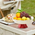 thumbnail image 5 of Clear Fruit and Vegetable Tray, Plastic Snack Plate with Removable Drainer Base for Kitchen Table Counter Party Serving(A), 5 of 6
