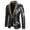 77 Black, variant on guisaled Mens Sequin Suit Jacket Slim Fit One Button Notch Lapel Blazer Jackets Prom Tuxedo Wedding Dinner Party Festival formal Blazers