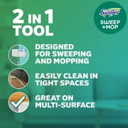 Swiffer Sweep & Mop Dry + Wet Floor Mopping and Sweeping Kit, 1 Device, 5 Dry Cloths, 3 Wet Cloths