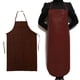 thumbnail image 5 of Delantal de Cocina Impermeable Delantales de Trabajo Antisuciedad a Prueba de Aceite, de Franela Suave, Y Agradable para La P - color Marron oscuro Gloria Delantal largo impermeable PU, 5 of 9