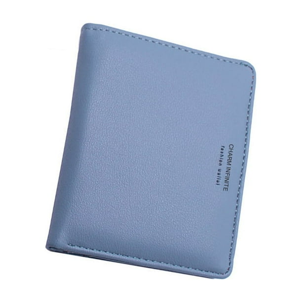 Cartera portátil de mujer Qarigey PU para llaves recibos monedas foto almacenamiento azul