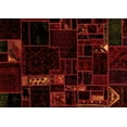 thumbnail image 1 of Ahgly Company Indoor Rectangle Patchwork Orange Transitional Area Rugs, 8' x 10', 1 of 4