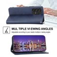 thumbnail image 4 of Tarise for Samsung Galaxy A53 5G Flip Cover, Luxury PU Leather Shockproof Folding Kickstand Card Holder Pocket Wallet Wrist Strap Handbag Magnetic Closure Phone Case for Samsung A53 6.5 inch, Blue, 4 of 9