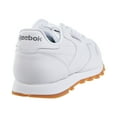 thumbnail image 3 of Reebok Boy's Classic Leather Shoes Sneaker, White/Gum, 4.5 Big Kid, 3 of 6
