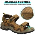 thumbnail image 4 of OutPro Men's Hiking Sandals Arch Support Casual Leather Sandals for Men Summer Outdoor Beach Sandals for Male Open Toe Athletic Shoes Outdoor Camel, 4 of 10
