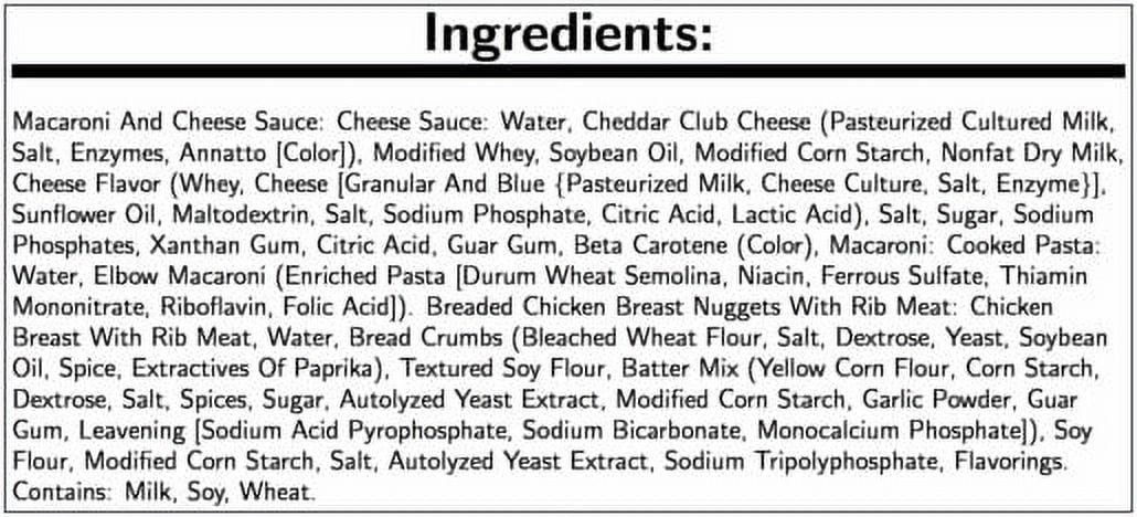 (12 Pack) Banquet Basic Chicken Nuggets With Mac & Cheese Meal, 6.2 oz.