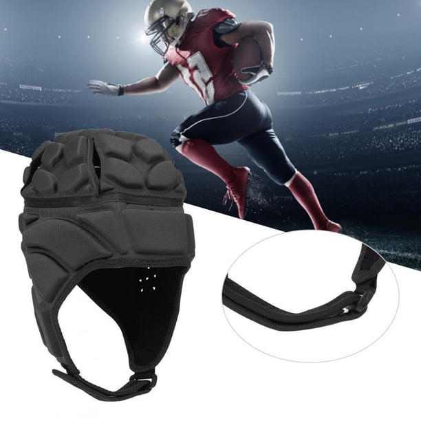 Casco Deportivo Ecomeon Ajustable Fútbol Béisbol Rugby Profesional Protector de la Cabeza Negro