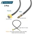 thumbnail image 2 of 2Pcs 31" Conectores de Líneas de Suministro de Grifo G1/2 Rosca de Compresión Hembra x Conector Macho M10 para Cocina (Negro), 2 of 6