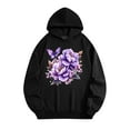 thumbnail image 2 of Vintage Floral Print Zip Hoodie - Unisex Boho Pullover with Pockets | Long Sleeve Thermal Hooded Sweatshirt for Men & Women, 2 of 3