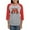 Heather/Red, variant on CafePress - Magic M Initial Long Sleeve T Shirt - Womens Baseball Tee