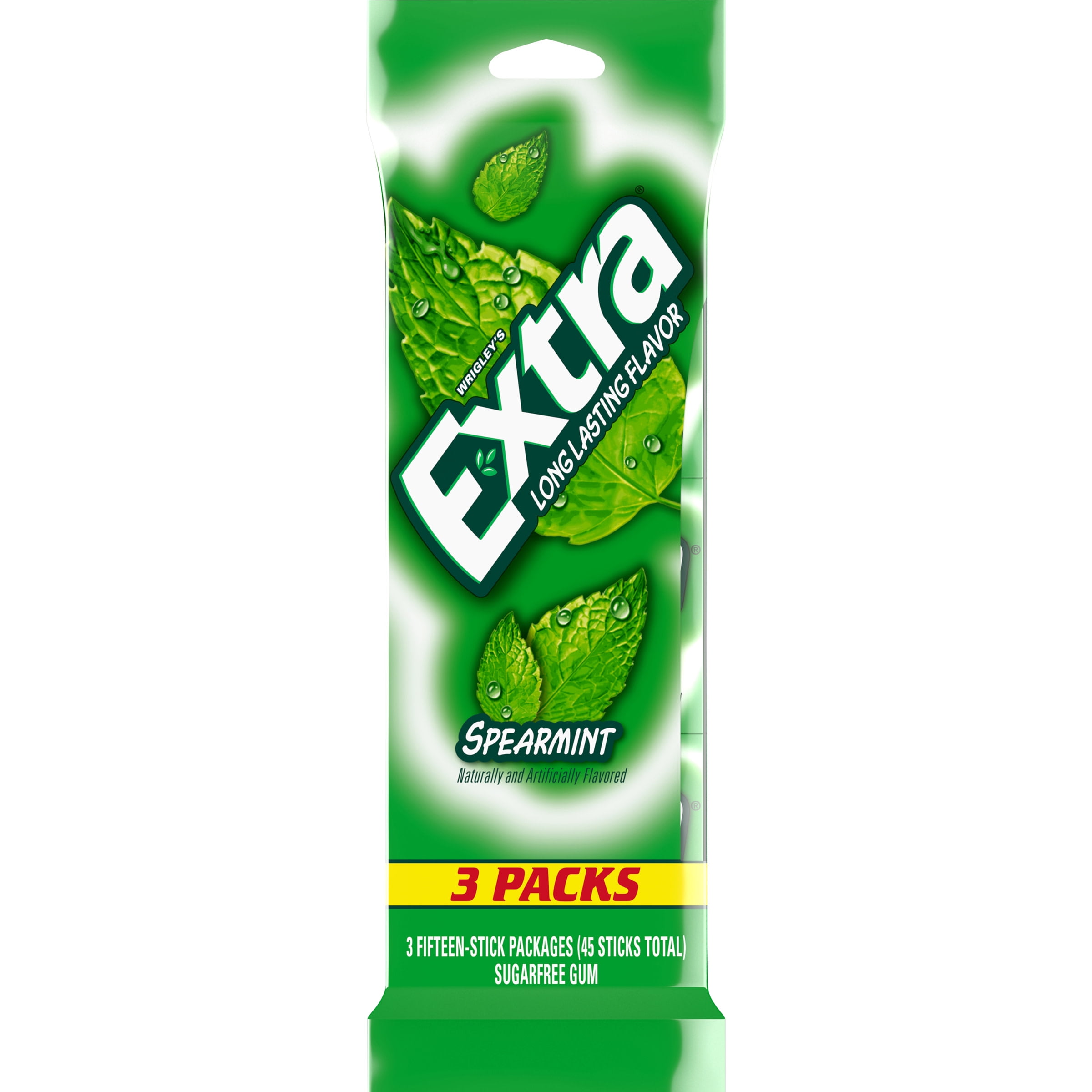 EXTRA Spearmint Sugar Free Gum, multipack (3 packs total)