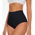 thumbnail image 2 of Women's High Waist Yoga Shorts with Scrunch Back - Butt Lifting Gym Shorts for Workout, Dance & Rave Black L, 2 of 5