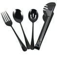 thumbnail image 3 of FELTECHELECTR Serving Utensils for Parties Buffet Utensil Set Black Stainless Steel 1 Set, 3 of 6