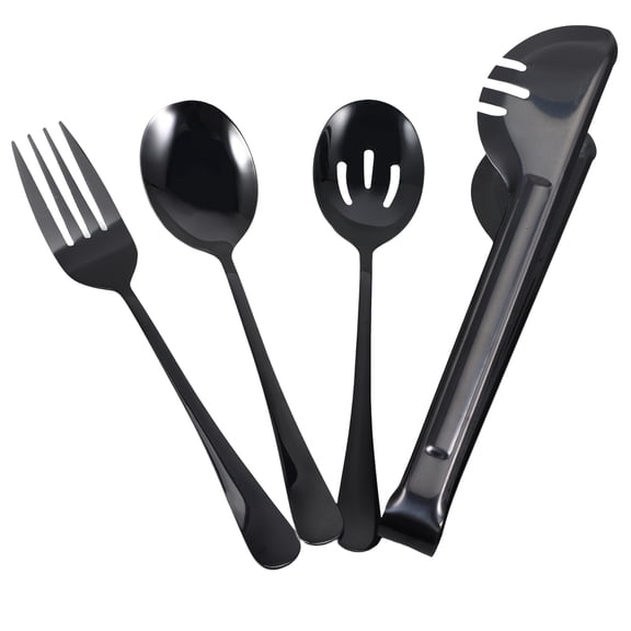 TEHAUX 1 Set Serving Utensils Buffet Serving Fork Spoon Utensil Set for Restaurant