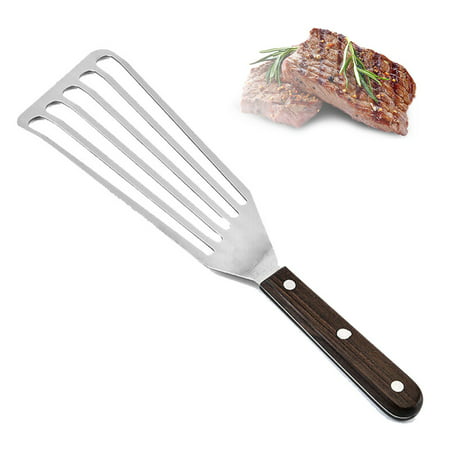 CABINA HOME Stainless Steel Steak Shovel Flexible Slotted Turner Fish Barbecue