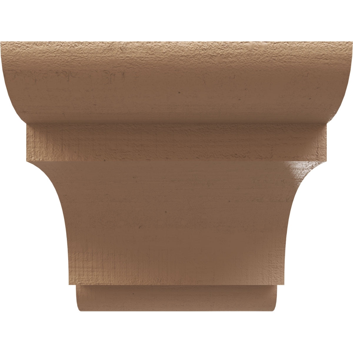 9"W x 18"D x 9"H Wide New Brighton Rough Cedar Woodgrain TimberThane Corbel, Primed Tan