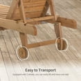 thumbnail image 6 of Outsunny Wooden Chaise Lounge Outdoor Patio Furniture Adjustable w/Pullout Table, 6 of 10