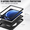 thumbnail image 4 of Allytechgroup Galaxy Tab A9+ Case SM-X210 X215 X216 11 Inch, Rotating Stand Heavy Duty Shockpoof Kids Friendly Drop Proof TPU PC Back Case Cover for Samsung Galaxy Tab A9 Plus 11",Black, 4 of 11