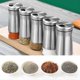 thumbnail image 5 of 2 Pcs Stainless Steel Salt & Pepper Shakers with Adjustable Lids for Spices, 5 of 5