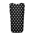 thumbnail image 4 of Women's Tank Tops Square Neck Pleated Front Camisole Tops for Women Polka Dot Print Loose Womens Summer Tops Casual Vacation L Black, 4 of 6