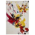 thumbnail image 1 of LR Home FUSIO81352WHT3050 Fusion Abstract Splash Indoor Area Rug, White - 3 x 5 ft., 1 of 1