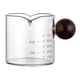 thumbnail image 1 of Taza Medidora de Vidrio Espresso con Mango de Madera, Tazas Onzas, Coctelera para Bebidas, Boquillas Dobles , Claro, 1 of 9