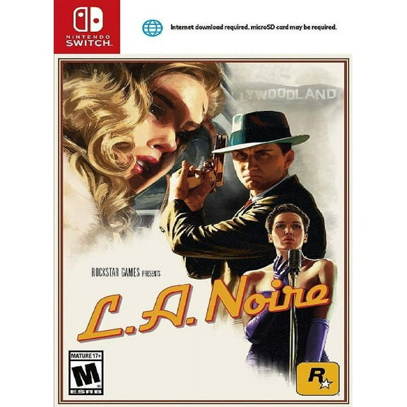 Restored L.A. Noire (Nintendo Switch, 2017) Shooter Game (Refurbished)