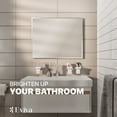thumbnail image 3 of Eviva Sax 24 in. Polished Chrome Framed Bathroom Wall Mirror, 3 of 7