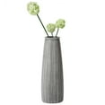 thumbnail image 5 of Decorative Modern Round Table Centerpiece Flower Vase with Gray Striped Design, 5 of 8