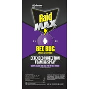 (2 pack) Raid Max Bed Bug & Flea Foaming Spray, 8 Week Residual Protection Bed Bug Control, 17.5 oz