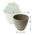 thumbnail image 2 of Algreen Valencia 10 x 8.3 Inch Plastic Flower Garden Plant Pot Planter, Taupe, 2 of 8