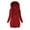 Red, variant on Scyoekwg Womens Jackets And Coats Loose Trendy Casual Coat Long Sleeve Solid Color Jacket Zipper Hooded Jackets (Navy,XXL)