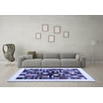 thumbnail image 3 of Ahgly Company Indoor Square Solid Blue Modern Area Rugs, 8' Square, 3 of 4