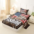 thumbnail image 2 of Feelyou Country Fishing Animal Twin Sheet Sets for Men Boys, Rustic Wooden Cabin Bedding, Brown, 3pcs, 2 of 5