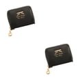 thumbnail image 1 of Tarjetero tipo billetera Sonducket elegante y compacto de PU negro 2Conjunto, 1 of 6