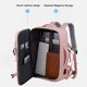thumbnail image 4 of Mochila de viaje Mochila informal para computadora portátil con puerto de carga USB Bolsa para zapatos (rosa), 4 of 9