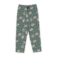 thumbnail image 4 of Xecao Hedgehogs and Flowers Women's Straight Lounge Pajama Pants: The Epitome of Relaxed Sleepwear, 4 of 9