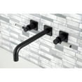 thumbnail image 4 of Kingston Brass KS6020DKL Kaiser Two-Handle Wall Mount Roman Tub Faucet, Matte Black, 4 of 7