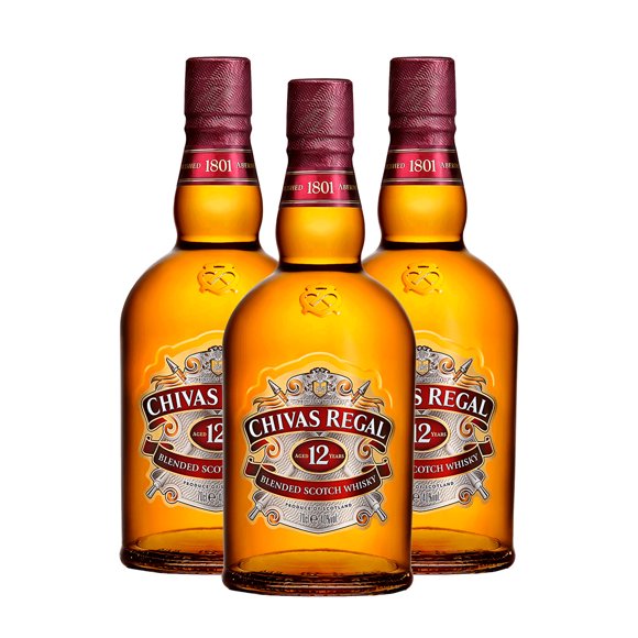 Pack x 3 - Whisky Chivas Regal Blend 12 Años 1 L Chivas Regal Blend 12 Años Chivas Regal Whisky / Chivas Regal